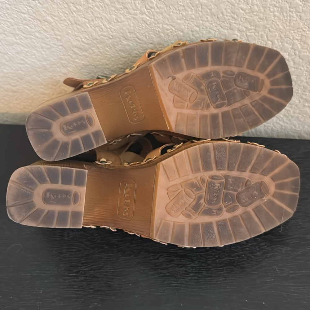 Korks Boho Floral Clog Heels in Willow Size 8‎ - Picture 7 of 9